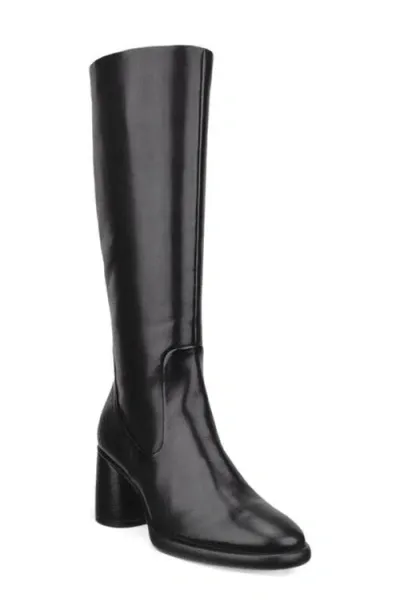 Ecco Shape 45 Womens Leather Pointed Toe Knee-high Boots In Black