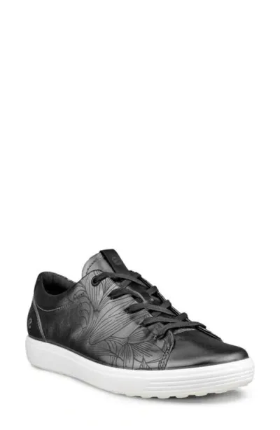 Ecco Soft 7 Sneaker In Heavy Silver