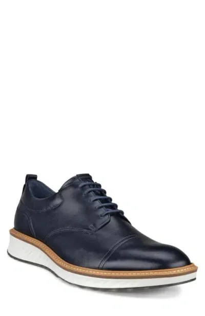 Ecco St.1 Hybrid Cap Toe Derby In Marine