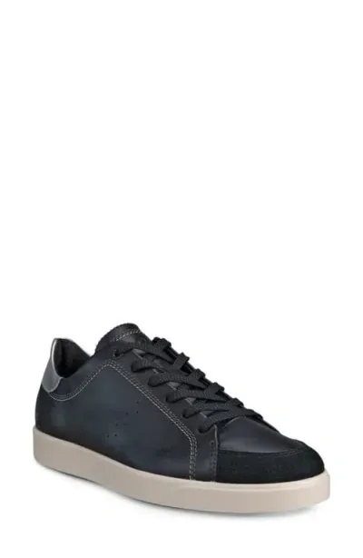 Ecco Street Lite Low Top Sneaker In Black,pure Silver