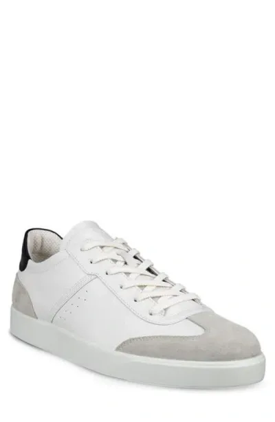 Ecco Street Lite Low Top Sneaker In Gravel,white,black