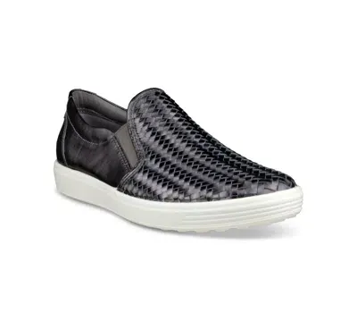 Ecco Soft 7 Slip-on Sneaker In Silver Heavy