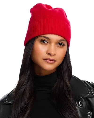 Echo Honeycomb Wool & Cashmere Beanie In Cherry