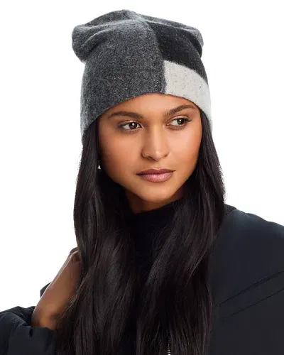 Echo Patched Slouch Beanie In Gray/multi