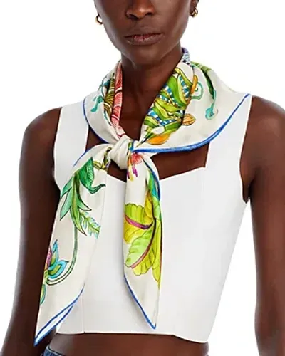 Echo Sunkissed Silk Square Scarf In Cream/multi