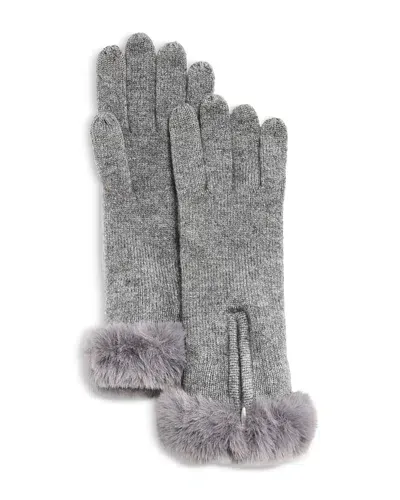 Echo Wool & Cashmere Zip Gloves In Granite