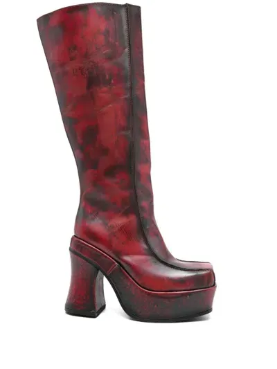 Eckhaus Latta 110mm Climax Boots In Red