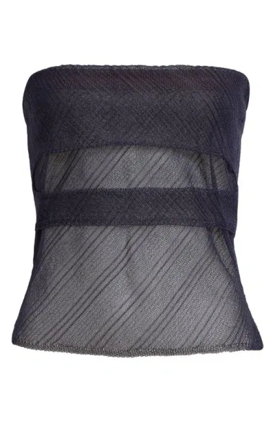 Eckhaus Latta Alto Tube Top In Sapphire