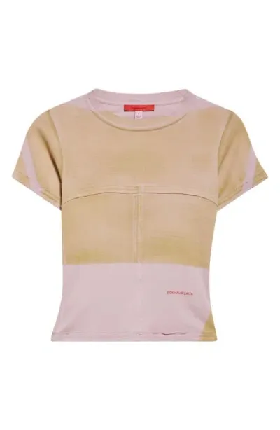 Eckhaus Latta Lapped Baby Tee In Brush Stroke