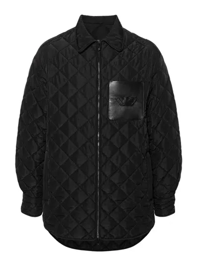 E'clat Nylon Quilted Jacket In Negro