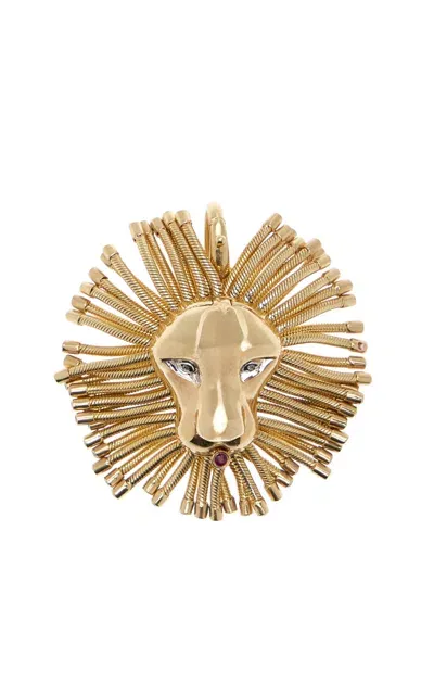 Eden Presley Roar Lion 14k Yellow Gold Locket Pendant