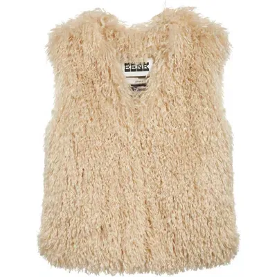 Eenk Faux Shearling Vest In Light Beige