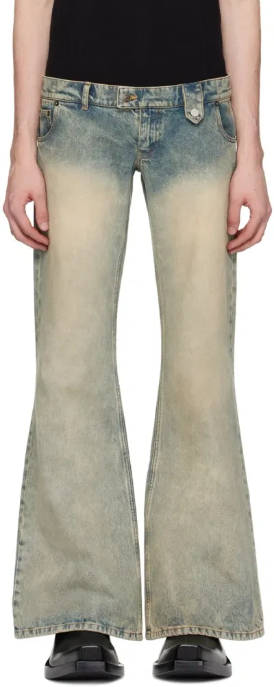 Egonlab Blue Stonewashed Jeans In Neutrals