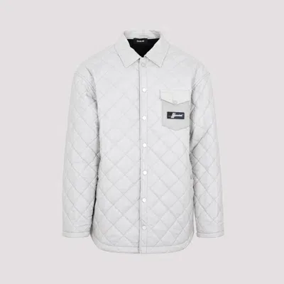 Egonlab Gray Quilted Shirt In White