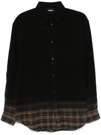 Egonlab Tartan Check-detail Shirt In Black