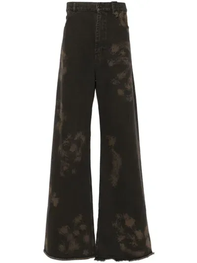 Egonlab Wide-leg Jeans In Brown