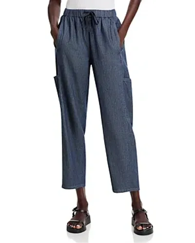 Eileen Fisher Ankle Cargo Pants In Denim