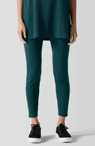 Eileen Fisher High Waist Ankle Leggings In Pine