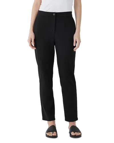 Eileen Fisher High Waisted Ankle Pants In Black