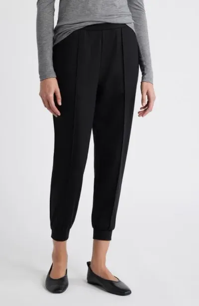 Eileen Fisher Pintuck Ankle Joggers In Black