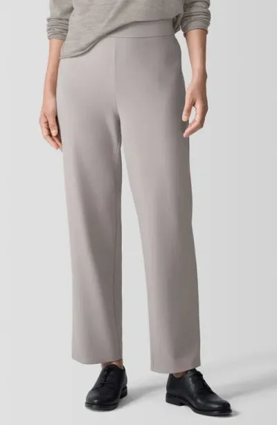 Eileen Fisher Ponte Ankle Straight Leg Pants In Dove