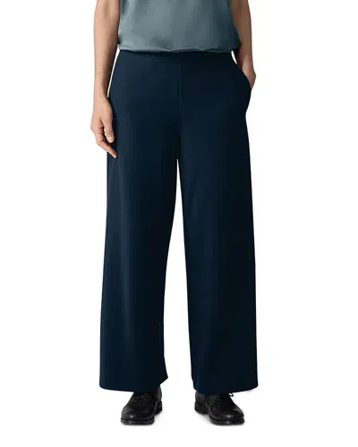 Eileen Fisher Wide Leg Ankle Pants In Fir