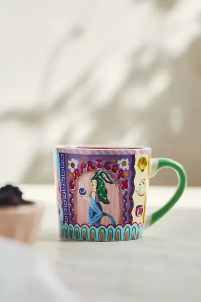 Eleanor Bowmer Elenor Bowmer Stoneware Zodiac Mug In Multi