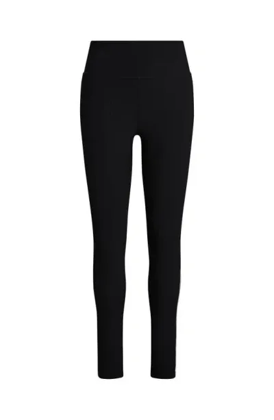 Electric Yoga Color Block Rib Legging In Black/white