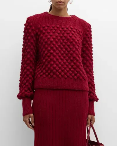 Eleven Six Camila Knit Bobble Stitch Sweater In Pink