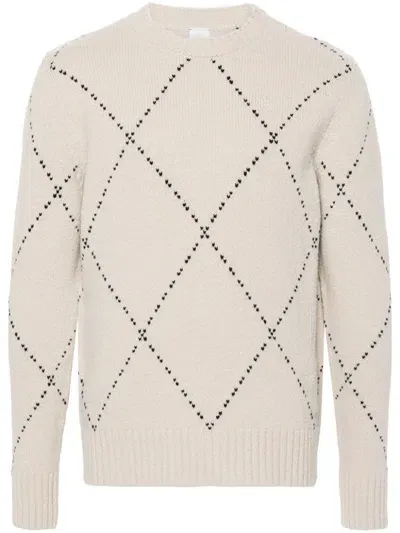 Eleventy Argyle-patterned Sweater In Neutrals