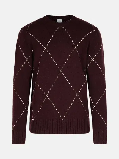 Eleventy Bardeaux Wool Sweater In Bordeaux