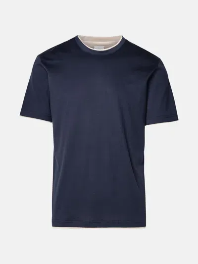 Eleventy Blue Cotton T-shirt