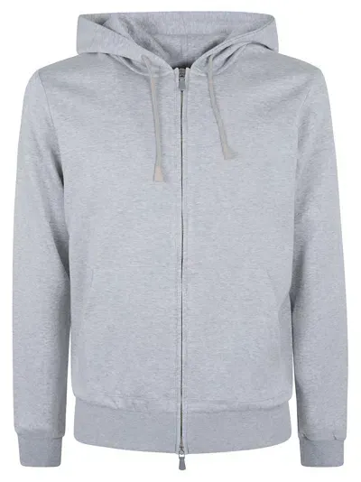 Eleventy Zipped Hoodie In Grey