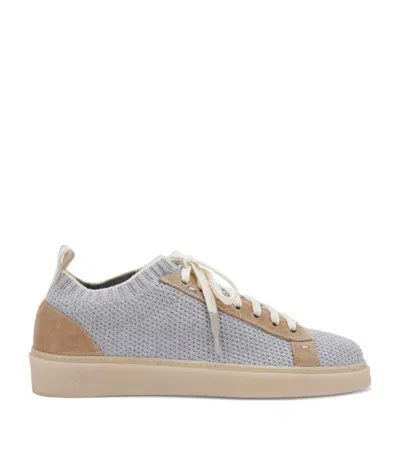 Eleventy Knitted-upper Sneakers In Beige