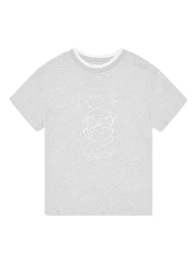 Eleventy Kids' Logo-print Cotton T-shirt In Grau