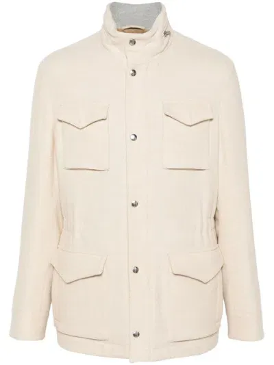 Eleventy Mélange-effect Jacket In Neutrals