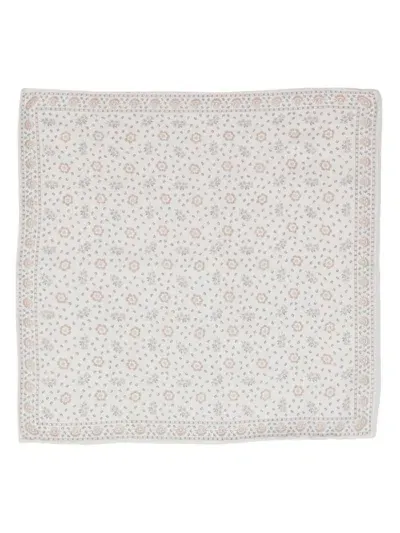 Eleventy Patterned Pocket Scarf In White