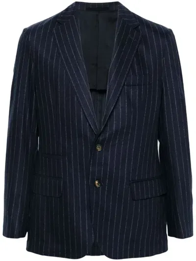 Eleventy Pinstripe Blazer In 蓝色