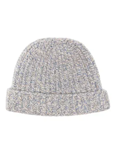 Eleventy Gerippte Beanie In Blau