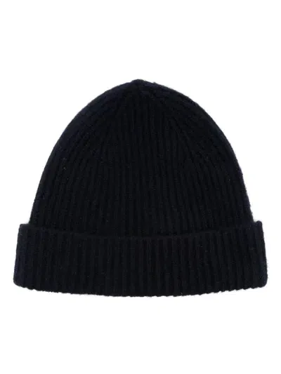 Eleventy Ribbed-knit Beanie In Blue