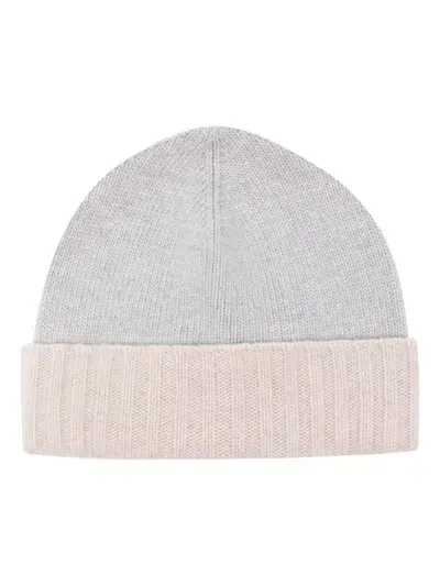 Eleventy Ribbed-knit Beanie In Grey