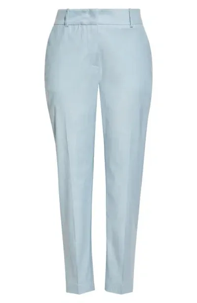 Eleventy Slim Fit Stretch Wool Blend Pants In Baby Blue