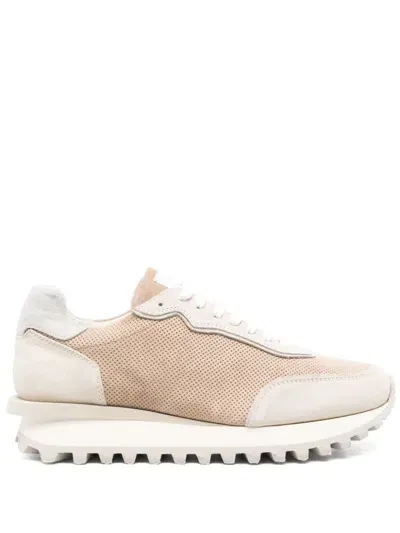 Eleventy Suede Sneakers In Neutrals