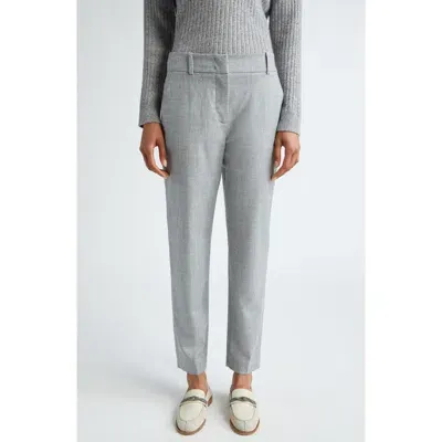 Eleventy Tapered Virgin Wool Blend Pants In Grey