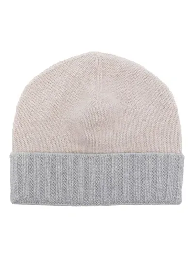 Eleventy Two-tone Beanie Hat In 粉色