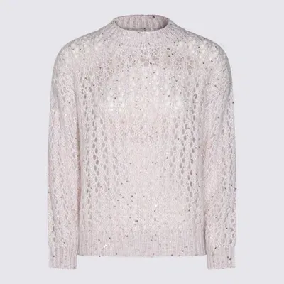 Eleventy White Cotton Knitwear In Multicolor