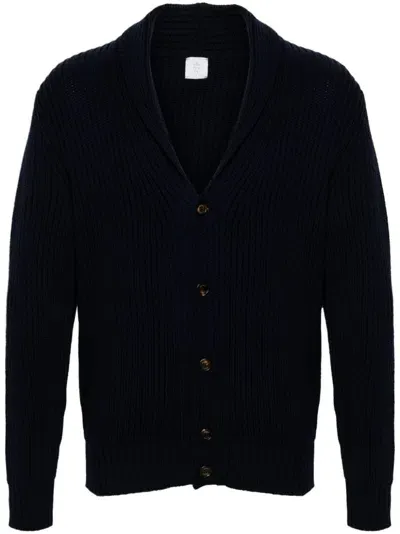 Eleventy Wool Cardigan In Blue