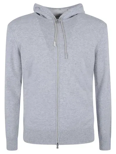 Eleventy Zipped Hoodie In Grey