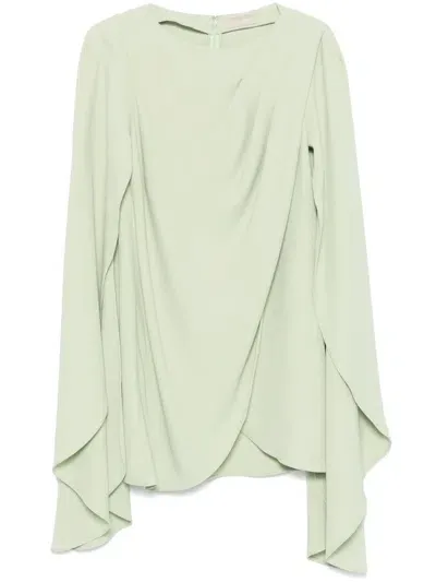 Elie Saab Cape Blouse In Green