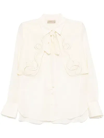 Elie Saab Vest-effect Shirt In Neutrals